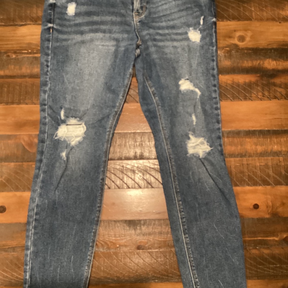 Rockstar super skinny distressed ripped jeans size 12 from Old Navy